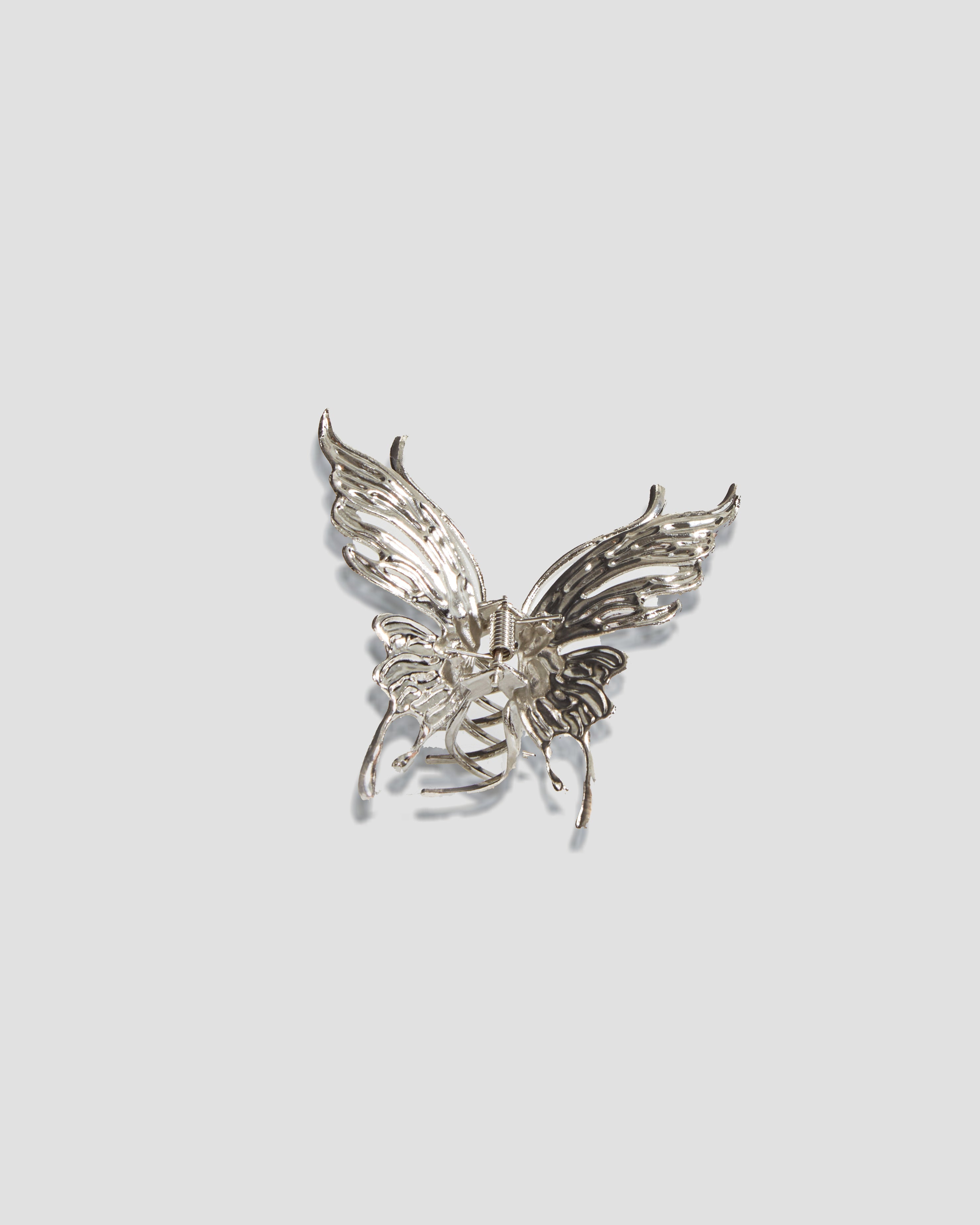 Villain Butterfly Hair Clip In Silver